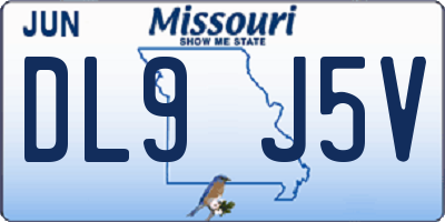 MO license plate DL9J5V