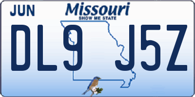 MO license plate DL9J5Z