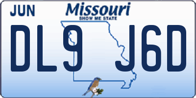 MO license plate DL9J6D