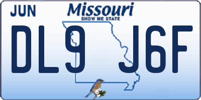 MO license plate DL9J6F