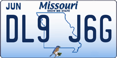 MO license plate DL9J6G