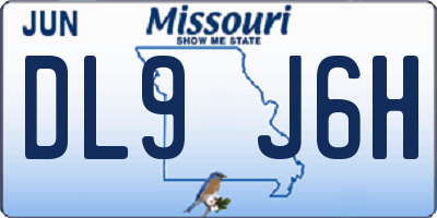 MO license plate DL9J6H