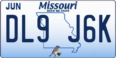 MO license plate DL9J6K