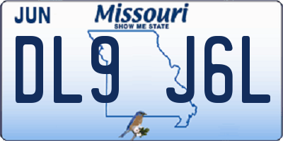 MO license plate DL9J6L