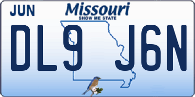 MO license plate DL9J6N