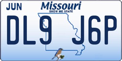 MO license plate DL9J6P