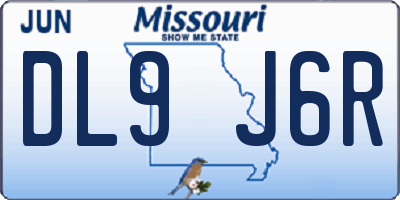 MO license plate DL9J6R