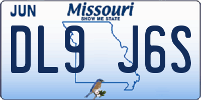 MO license plate DL9J6S