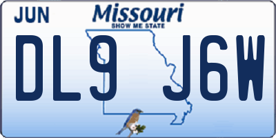 MO license plate DL9J6W