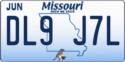MO license plate DL9J7L
