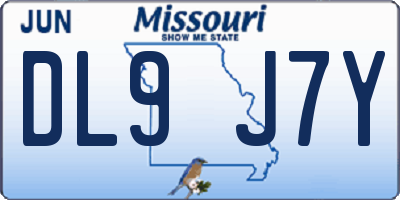 MO license plate DL9J7Y