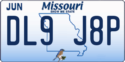 MO license plate DL9J8P
