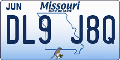 MO license plate DL9J8Q
