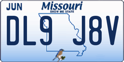 MO license plate DL9J8V