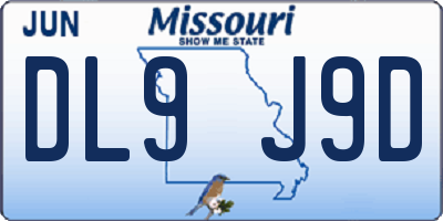 MO license plate DL9J9D