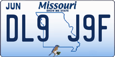 MO license plate DL9J9F