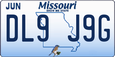 MO license plate DL9J9G