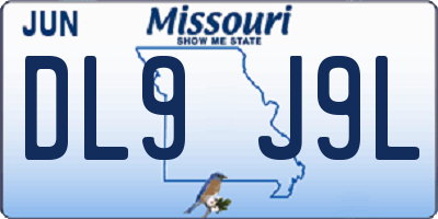 MO license plate DL9J9L
