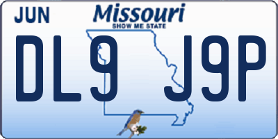 MO license plate DL9J9P