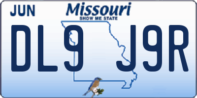 MO license plate DL9J9R