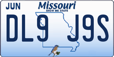 MO license plate DL9J9S