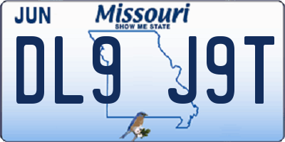 MO license plate DL9J9T