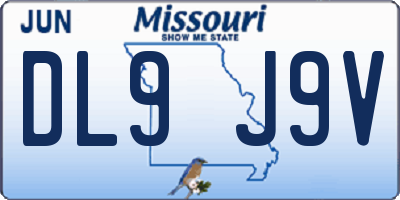 MO license plate DL9J9V