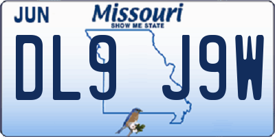 MO license plate DL9J9W
