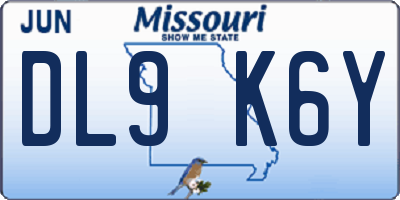 MO license plate DL9K6Y