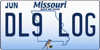 MO license plate DL9L0G