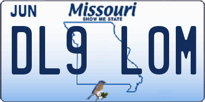 MO license plate DL9L0M
