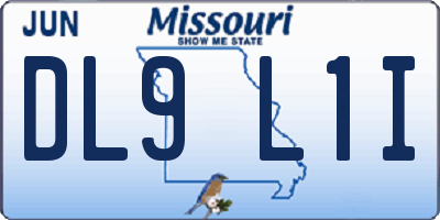 MO license plate DL9L1I