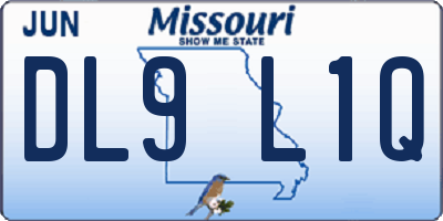 MO license plate DL9L1Q