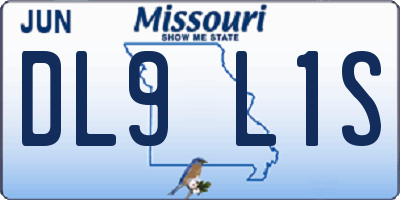 MO license plate DL9L1S