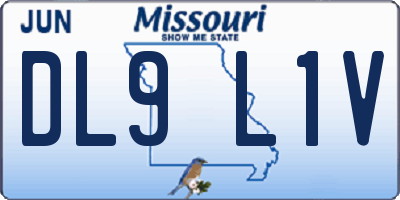 MO license plate DL9L1V
