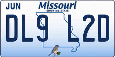 MO license plate DL9L2D