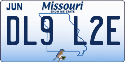 MO license plate DL9L2E