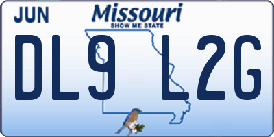 MO license plate DL9L2G