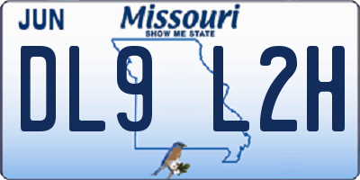 MO license plate DL9L2H