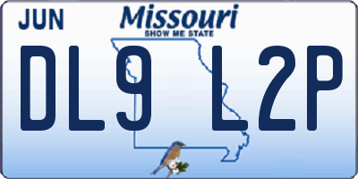 MO license plate DL9L2P