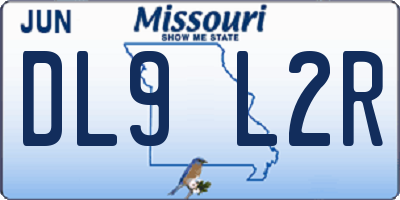 MO license plate DL9L2R