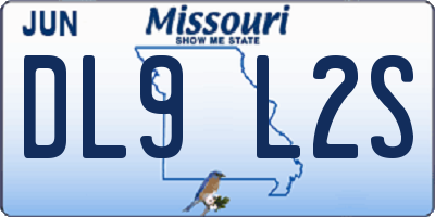 MO license plate DL9L2S