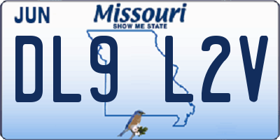 MO license plate DL9L2V