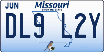 MO license plate DL9L2Y