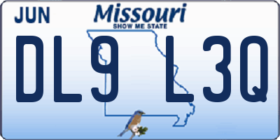MO license plate DL9L3Q