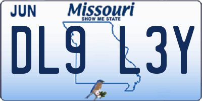 MO license plate DL9L3Y