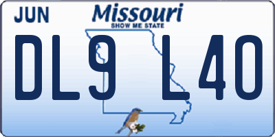 MO license plate DL9L4O