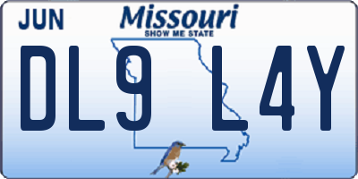 MO license plate DL9L4Y