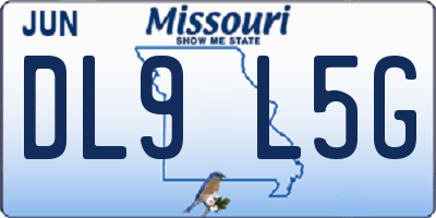 MO license plate DL9L5G