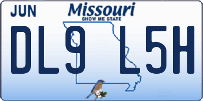 MO license plate DL9L5H